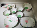 肆月浮雕小花碗盘餐具整套家用陶瓷碗筷盘子碗套装 4人食礼盒- 24头 晒单实拍图