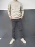 NASA BASE休闲裤男士春秋款松紧腰弹力2024新款爆款直筒牛仔长裤子男款冬季 139灰色 32 （125-150斤） 实拍图