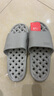 惠夫人浴室拖鞋男大码居家速干防滑日式静音洗澡漏水镂空夏季拖鞋男女款 麻花漏水 灰色 40-41码（适合39-40码穿） 实拍图
