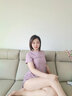 COZOK高端运动品牌瑜伽服女夏天排汗健身服宽松大码速干衣专业跑步健身房运动套装女 紫色（短袖+文胸+短裤） M 95-105斤 实拍图