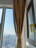 伊帘坊 欧式窗帘加厚布料遮光简欧奢华落地窗飘窗卧室客厅定制成品窗帘 香槟金色(可改高度) 3.0米宽*2.7米高挂钩式可改高度 实拍图