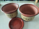 陶瓷花盆特大号 陶土花盆紫砂陶瓷盆带托盘 口径19cm一个 大 实拍图