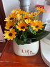 九千谷假花仿真黄色向日葵盆栽办公室假绿植客厅装饰品Life陶瓷花盆3490 实拍图