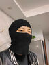 春景夜雪帽子冬季男士款巴拉克拉法帽针织毛线帽防风防寒头套面罩保暖冷帽 黑色【男女通用】 黑色一帽两用 实拍图
