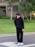 头号青年加长裤子男款秋冬季卫裤高个子190男束脚运动120CM休闲裤 黑 4XL 实拍图