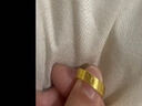中国黄金（CHINA GOLD）黄金戒指光面钻纹硬金素圈戒指情侣对戒金戒指生日礼物女 13圈号/约1.53g 实拍图