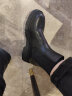 天美意烟筒靴女鞋商场同款复古加绒气质切尔西女靴短靴子女BB011DD2 黑色 39 实拍图