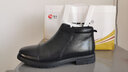 强人冬季棉鞋3515羊毛保暖三接头皮鞋头层牛皮商务男鞋 JDS16C 黑 44 实拍图