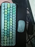 摩天手(Mofii) i豆无线复古朋克键鼠套装 可爱便携办公键鼠套装 鼠标 电脑键盘 笔记本键盘 蓝色混彩 实拍图