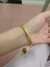 CRD克徕帝黄金手镯实心古法足金999如意素圈按克送女友节日礼物 50g 60# 实拍图