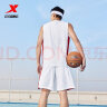 特步（XTEP）【国潮】男装速干篮球套装背心短裤夏季运动两件比赛训练套吸 白色 3XL/190 实拍图
