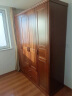 中伟（ZHONGWEI）胡桃木实木衣柜家用卧室对开门大衣橱小户型收纳柜子-四门+顶柜 晒单实拍图