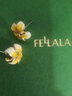 翡拉拉（fellala）【礼物】鸡蛋花系列耳钉花朵耳环女手绘珐琅耳饰生日礼物送女友 鸡蛋花 实拍图