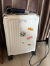 梦旅者商务拉杆箱pc万向轮前开盖铝框行李箱男电脑登机密码箱女旅行箱子 镜空粉卡扣 20英寸 （箱体破裂一年内换新） 实拍图