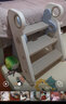 曼龙宝宝洗手台阶凳儿童垫脚凳婴幼儿洗脸楼梯洗漱台踩凳脚踏增高 折叠扶手凳-摩卡里棕 实拍图