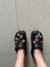 CROCS卡骆驰洞洞鞋泡芙云朵女鞋夏季新款女士增高鞋子高跟鞋凉鞋拖鞋女 206750-001/经典云朵/黑色 37 -38(230mm) 实拍图