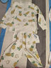 童泰（TONGTAI）婴儿套装春秋季纯棉宝宝衣服儿童家居服内衣上衣高腰裤黄色110cm 实拍图