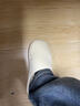 利达妮日式棉拖鞋女秋冬透气室内布底居家木地板情侣拖鞋男 米白 40-41 实拍图