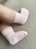little tinysd婴童棉袜 宝宝春夏薄款透气网眼袜子新生儿学步无骨中筒袜A类 灰粉-竹棉款 （四季通用） 1双 均码 M （1-2岁） 实拍图