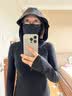 蕉下（beneunder）女士防晒bra-in游泳衣UD07624显瘦长袖分体泳装 黑M 实拍图