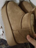 百思图冬商场新款加绒雪地靴保暖大棉鞋厚底女短靴LD520DD3 驼色 35 实拍图