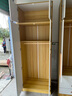 白浅衣柜卧室对开门衣柜实木组合现代简易家用柜子收纳儿童衣柜 60+80组合柜+顶柜 实拍图