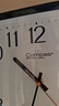 康巴丝（Compas） 挂钟 客厅家用大气方形石英钟办公日历时钟表挂墙卧室壁挂钟表 2548黑白(25*25cm) 实拍图