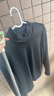 名创优品（MINISO）打底衫男秋冬季新款宽松内搭长袖t恤加肥加大半高领带绒保暖衣服 【半高领单件装】黑色 XL 180(体重140-160斤左右) 实拍图