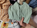 红豆（Hodo）睡衣女夏纯棉短袖中裤套装圆领舒适外穿情侣家居服 香芋紫160 实拍图
