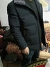 鸭鸭（YAYA）羽绒服男短款绵羊毛领厚款保暖中老年秋冬休闲外套21959藏青175 实拍图