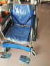 衡互邦 轮椅折叠老人坐便椅 轻便轮椅带坐便轮椅车 残疾人手推车 HHB-03 蓝色透气网面软面无坐便 实拍图