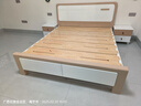 以珊2025新款榫卯全实木床轻奢现代简约白色主卧1.8米双人气压储物床 实木床+柜2 1.8米*2米榫卯款 实拍图