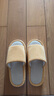 果洛菲（GUOLUOFEI）棉麻拖鞋女夏家居家用布艺亚麻室内情侣四季春秋地板 黄色 36-37 实拍图