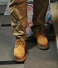 骆驼（CAMEL）低帮工装鞋秋季英伦皮革休闲男士马丁鞋 G15A076064 驼色 43 实拍图