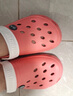 回力 Warrior 凉拖休闲情侣款拖鞋透气户外百搭包头沙滩鞋透气轻便洞洞鞋 049 红色 39 实拍图