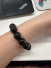 石玥珠宝精品14mm金沙天然黑曜石手串本命年转运珠佛珠水晶手链男女士款 实拍图