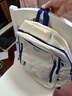 酷咖书包初中生女双肩包大容量韩版高中大学生背包校园百搭小学生旅行 蓝白色（带大白鸭挂件） 实拍图