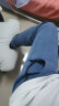 卡帝乐鳄鱼（CARTELO）休闲裤男2024夏季韩版裤子男士直筒宽松商务男裤长裤 蓝色 32 晒单实拍图