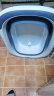日康（rikang）泡澡桶 儿童折叠浴桶婴儿洗澡盆 宝宝洗澡桶 赠浴凳蓝色X1026-1 实拍图