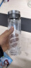 德琅（DELANG）德国品牌水晶杯双层玻璃杯商务办公茶水分离杯男女高档茶杯320ml 【新款升级】独立茶仓8005太空灰 实拍图