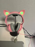 雷蛇（Razer）北海巨妖萌猫专业版V2 有线头戴式电竞游戏耳机耳麦 网红猫耳兔耳熊耳 RGB灯效 吃鸡神器 粉色 实拍图