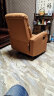 顾家家居（KUKA）现代简约小户型科技布单人沙发布艺功能单椅太空舱沙发A025 活力橙单人位手动 晒单实拍图
