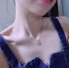 Grace Girl彩金色莫桑石项链女款轻奢玫瑰金锁骨链灵动吊坠情人节礼物送女友 莫桑石项链-本地仓 实拍图