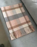 Siggi纯山羊绒围巾女冬百搭围脖双面格子加厚保暖披肩送礼女友长辈礼盒 樱花粉+米色手套礼盒装 约164CM×30CM 实拍图