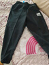 361°儿童秋冬加厚保暖长裤男童卫裤运动长裤女童保暖中大童休闲缩脚裤 经典黑1501-男童【不加绒】 120 实拍图