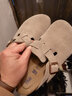 BIRKENSTOCK勃肯德国进口男女款牛皮绒面革软底Boston包头拖鞋 灰色常规版0560771 40 实拍图