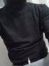真维斯（Jeanswest）毛衣男高领保暖打底毛衫秋冬新款毛线衣针织衫男款休闲内搭打底衫 黑色高领 L 实拍图
