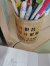 羽驰（YUCHI）圆形竹刻笔筒学生办公桌刻字励志笔筒创意时尚多功能笔桶桌面收纳 学习坚持 实拍图