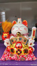 智汇招财猫开业大摆件自动招手电动摇手大号陶瓷新店开业大吉乔迁礼物 【财福双收】32*26*32-大卖 【礼盒+坐垫+围脖】电池插电两用 实拍图