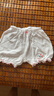 印品棉棉屋3条装夏季女宝宝竹节棉儿童短裤纯棉薄款花边三分裤外穿灯笼裤 网眼笑笑兔短裤3件装 100 码（身高100cm左右） 实拍图